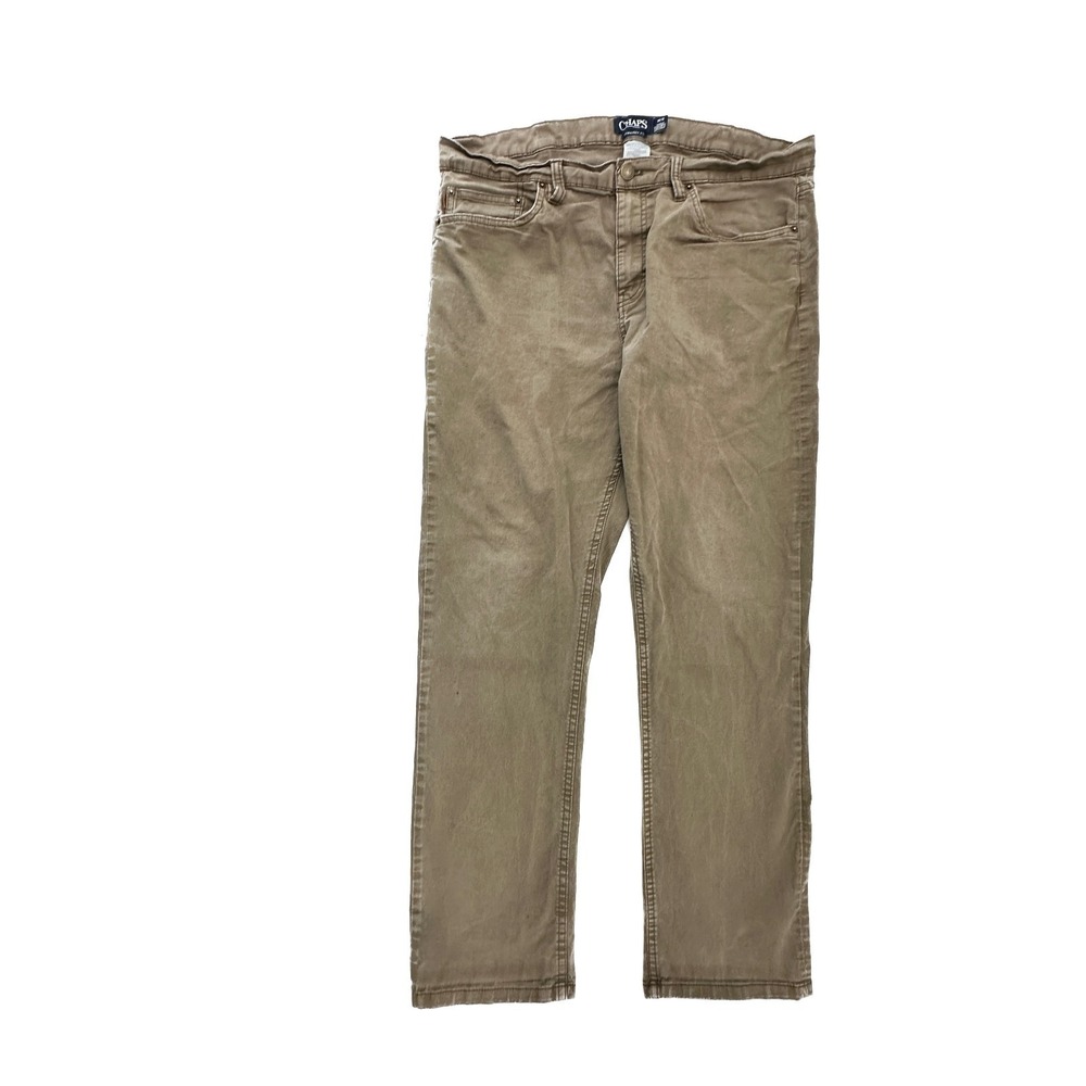 Chaps Straight Fit Men's size 38x29 Khaki Beige Pants